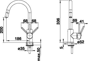 Blanco MIDA-S antracit 521455