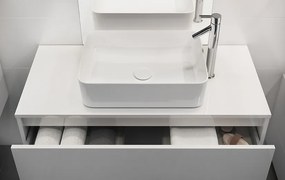 Cersanit Crea - závesná skrinka pod umývadlo na dosku 80cm, biely lesk, S924-005