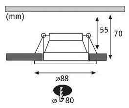 Paulmann 93402 - SADA 3xLED/6W IP44 Stmievateľné podhľadové svietidlo COLE 230V