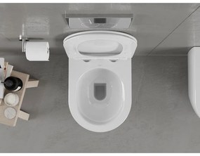 Mexen CARMEN Rimless závesná WC misa so sedátkom s pomalým zatváraním, 49 x 37 cm, biela, 30880400