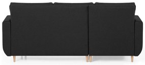 Rozkládací rohová sedací souprava DORIS Černá