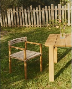 Drevené/ratanové záhradné stoličky v súprave 2 ks v prírodnej farbe Giverola – Kave Home