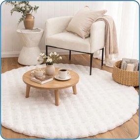 Koberec Rabbit Bubble biely kruh