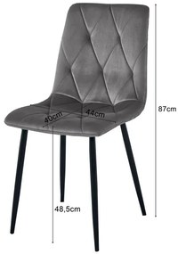 Set troch jedálenských stoličiek LIBRA hnedé / čierne nohy (3 ks)