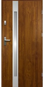 Dvere vchodové TEMIDA P55 90PL zlatý dub