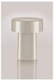 Sivobéžová plastová LED stolová lampa (výška 18 cm) Oblong – Zone