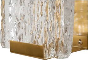 Sklenené nástenné svietidlo v zlatej farbe Oblin – Mauro Ferretti
