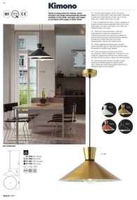 Redo 01-1462 - Luster na lanku KIMONO 1xE27/42W/230V pr. 39,5 cm čierna