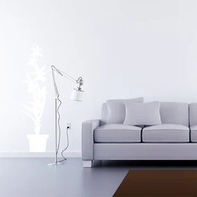 Sablio Samolepka na stenu: Květina - 19x60 cm