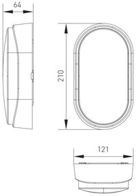LED Vonkajšie stropné svietidlo LED/12W/230V 3000/4000/6500K IP65 biela