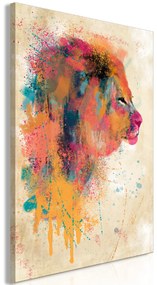 Artgeist Obraz - Watercolor Lion (1 Part) Vertical Veľkosť: 60x90, Verzia: Premium Print