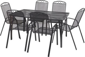 Set záhradného kovového nábytku 7-dielny ZWMT 24 ZURICH