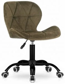 Zamatové otočné kreslo California hnedé