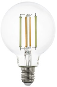 EGLO Múdra LED žiarovka LM-ZIG, E27, G80, 6W, teplá biela-studená biela, číra