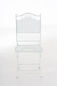 Kovová skladacia stolička Kiran - Biela