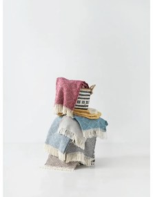 Pléd vo farbe lesného ovocia s podielom bavlny Euromant Aisha, 140 × 180 cm