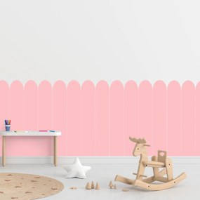60x100cm Oblúk - Cukríkovo ružová farba - textilná nálepka na stenu Farba: Bledá, Veľkosť: 100 cm