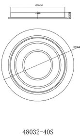 Globo 48032-40S - LED stropné svietidlo JAYDEN LED/40W/230V 3000K pr. 48 cm