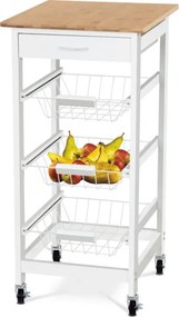 Servírovací stolík biely DR-043