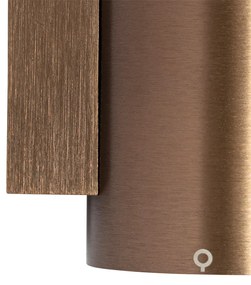 Inteligentné nástenné svietidlo tmavý bronz okrúhle 2-svetlá vrátane 2 Wifi GU10 50mm - Sandy