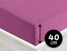 Froté napínacie prestieradlo na extra vysoký matrac FR-009 Orgovánové 80 x 200 - výška 40 cm
