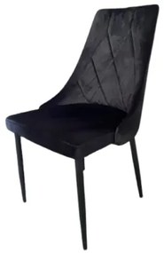Sammer Kvalitná kuchynská stolička v čiernej farbe LR08 Glamour cierna