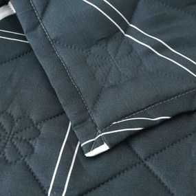 Letná prikrývka GRIDON 140x200 cm, čierna