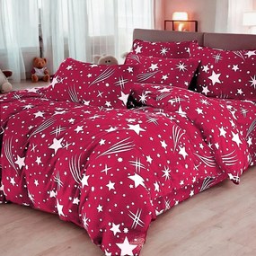 Jemné mikroplyš obliečky Homa TORELA BURGUNDY 3-dielna sada 140x200 cm