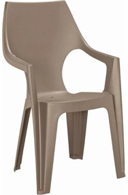 Keter Plastová stolička  Dante highback cappuccino