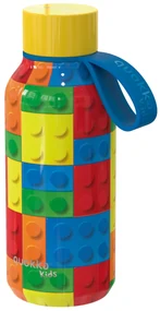 Nerezová termofľaša Solid Kids s pútkom Color Bricks 330 ml