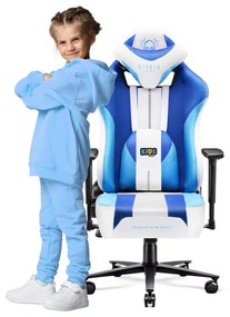 Detské látkové herné kreslo Diablo X-Player 2.0 Kids Size: Frost White/ biela Diablochairs