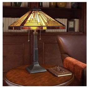 Elstead QZ-STEPHEN-TL - Stolná lampa Tiffany STEPHEN 2xE27/60W/230V