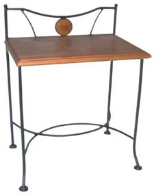 IRON-ART Nočný stolík STROMBOLI - bez zásuvky, kov + drevo