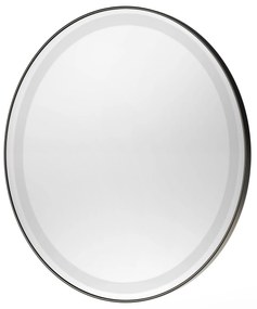 Kulaté nástěnné zrcadlo s LED osvětlením Beniamino 90 cm černé