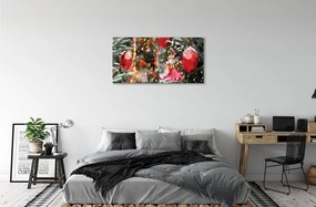 Obraz na plátne Snow Vianočné ozdoby 140x70 cm