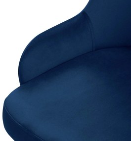 Kráľovská modrá Zamatová stolička Flint MICADONI HOME