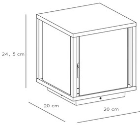 Lucide 27883/25/30 - Vonkajšia lampa CLAIRE 1xE27/15W/230V 24,5 cm