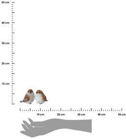 Záhradná figúrka z polyresinu Cobie, sada 2ks, 7 cm, hnedá