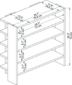 Sergel Atlantic Pine Skriňa na topánky