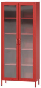 Vitrína ANGELO, 800 x 1850 x 450 mm, Modern: červená