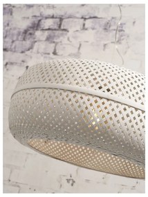Biele bambusové závesné svietidlo Good&amp;Mojo Palawan, ⌀ 60 cm