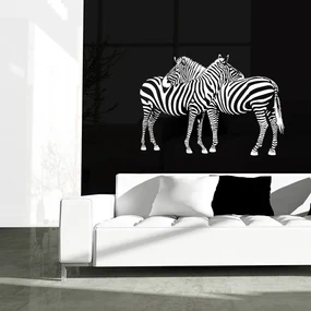 Sablio Samolepka na stenu: Pasoucí se zebry 2 - 90x63 cm