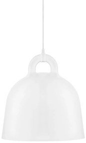Závesná lampa Bell, stredná – biela