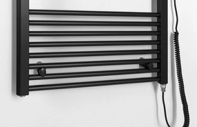 Aqualine Aqualine, DIRECT-E elektrické vykurovacie teleso, rovné, 600x1680 mm, 800 W, čierna, ILE66TB