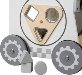 ISO Trade Detská dielňa 3 v 1 s dreveným náradím – chodítko, dielnička a úložný vozík 3+