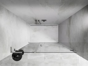 Mexen Lunar-B, L Otočné pravé sprchové dvere 145 cm, 8mm číre sklo, chrómový profil, 832SL-145-050-01-00-P