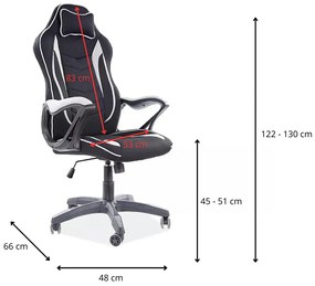 Herní křeslo Zenvo černé/šedé