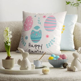 VEĽKONOČNÁ DEKORAČNÁ OBLIEČKA NA VANKÚŠ EASTER8 45X45 CM VZOROVANÁ