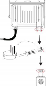 LED reflektor IP65 - 100w - 9000lm so senzorom pohybu a súmraku - neutrálna biela
