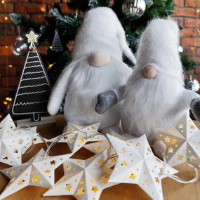 LED girlanda CD008 papierové hviezdy